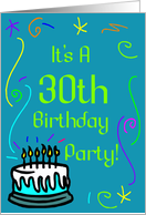 30th Birthday Party Invitation card