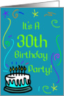 30th Birthday Party Invitation card