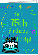 75th Birthday Party Invitation card