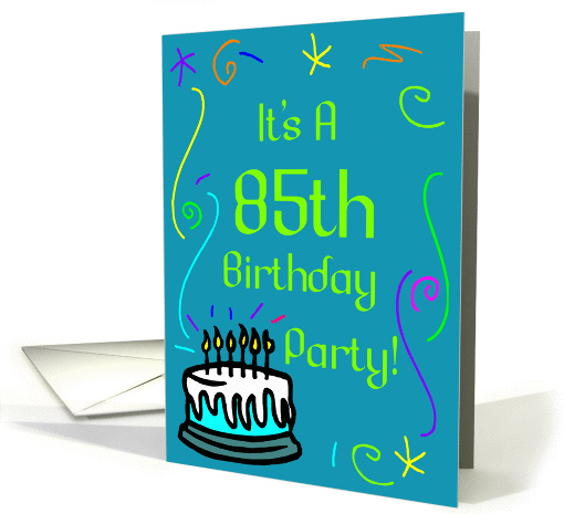 85th Birthday Party Invitation card (343550)