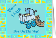 Teddy Bear Boy Baby Shower Invitation card