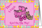 Teddy Bear Girl Baby Shower Invitation card