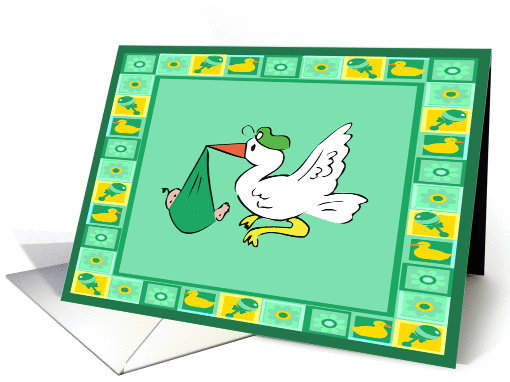 Stork Baby Announcement card (344140)