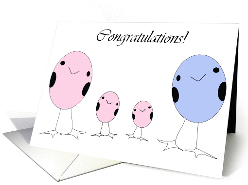 Girls Adoption Congratulations card (344344)