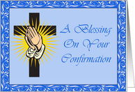 Blue Confirmation Blessing Card