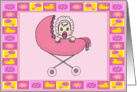 Baby Girl Adoption Congratulations Card