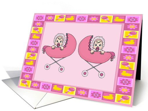 Baby Girls Adoption Congratulations card (345093)