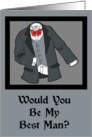 Tux Be My Best Man Card