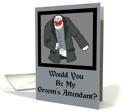 Tux Be My Groom's Attendant card (347000)