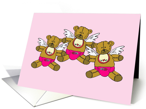 Triplets Little Girl Angels card (347312)