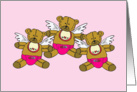 Triplets Little Girl Angels Card