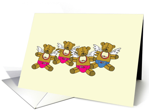 Quadruplets Cute Little Angels card (347322)