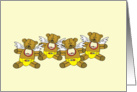 Becoming Grandparents Quadruplets Announcement Card