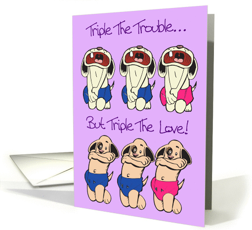 Triple Trouble Triplets Announcement card (348736)