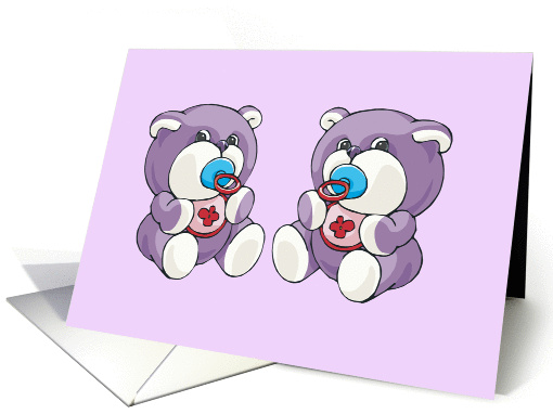New Baby Twins Announcement card (349099)
