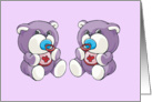 New Baby Twins Congratulations Card