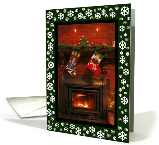 Cozy Fireplace Irish Blessing Christmas card (355965)