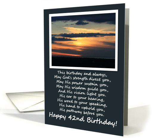 Religious 42nd Birthday card (359109)