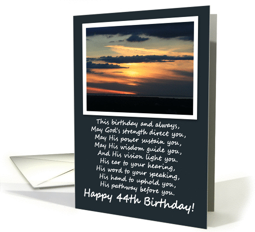Religious 44th Birthday card (359111)