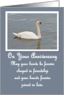 Swan Anniversary Card