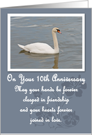 Swan 10th Anniversary Card