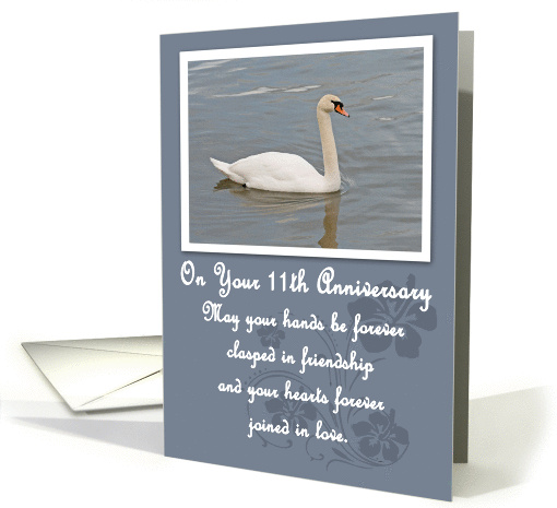 Swan 11th Anniversary card (361308)