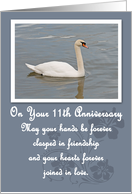 Swan 11th Anniversary Card