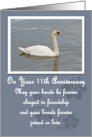 Swan 11th Anniversary Card