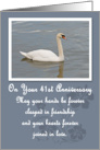 Swan 41st Anniversary Card