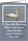 Swan 42nd Anniversary Card