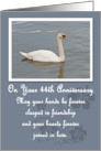 Swan 44th Anniversary Card