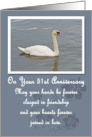 Swan 51st Anniversary Card