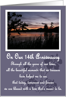 Sunset 14th Anniversary Card