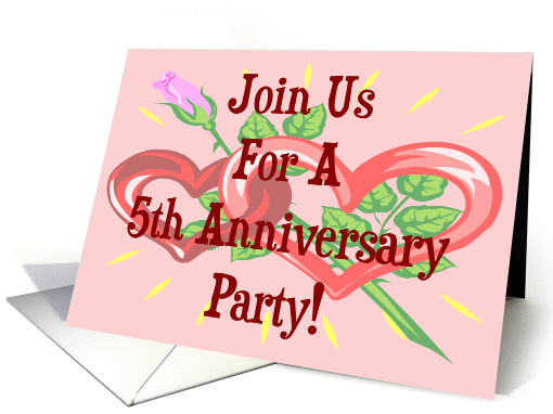 5th Anniversary Party Invitation card (371958)