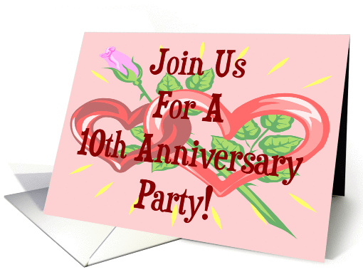 10th Anniversary Party Invitation card (371960)