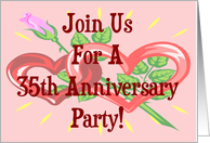 35th Anniversary Party Invitation card