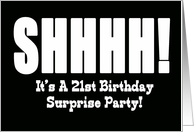 21st Birthday Surprise Party Invitation card