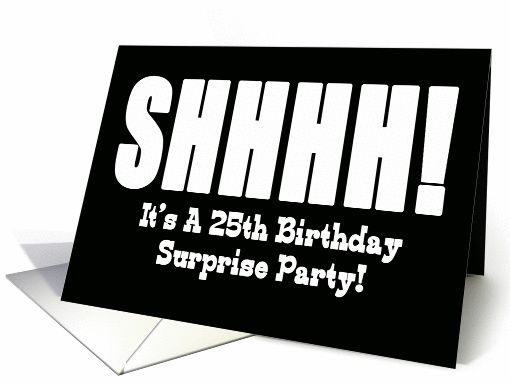 25th Birthday Surprise Party Invitation card (372172)