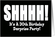 30th Birthday Surprise Party Invitation card