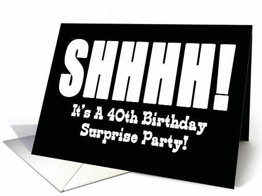 40th Birthday Surprise Party Invitation card (372587)