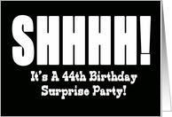 44th Birthday Surprise Party Invitation card