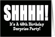 48th Birthday Surprise Party Invitation card