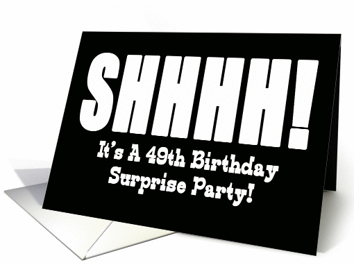 49th Birthday Surprise Party Invitation card (372604)