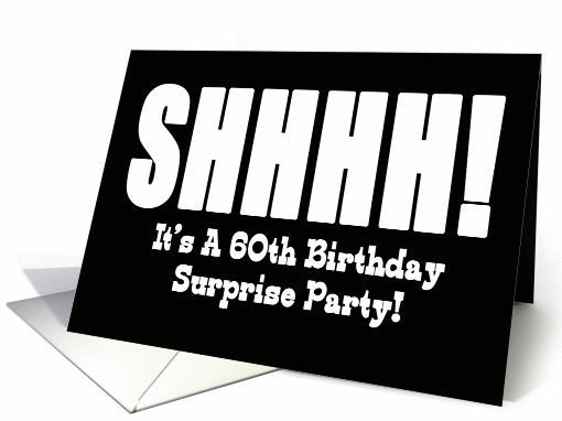 60th Birthday Surprise Party Invitation card (372617)