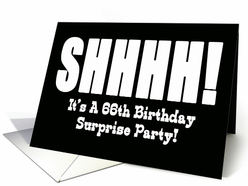 66th Birthday Surprise Party Invitation card (372625)