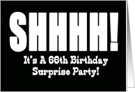 66th Birthday Surprise Party Invitation card