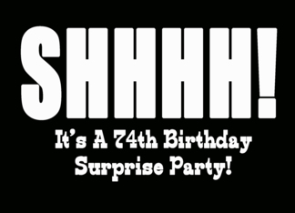 74th Birthday Surprise Party Invitation