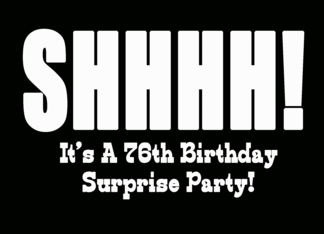76th Birthday Surprise Party Invitation