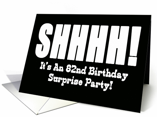 82nd Birthday Surprise Party Invitation card (372652)
