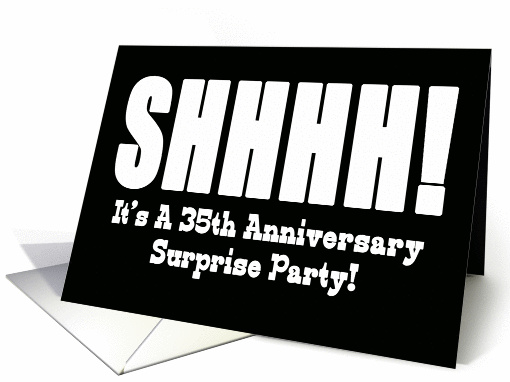 35th Anniversary Surprise Party Invitation card (373001)